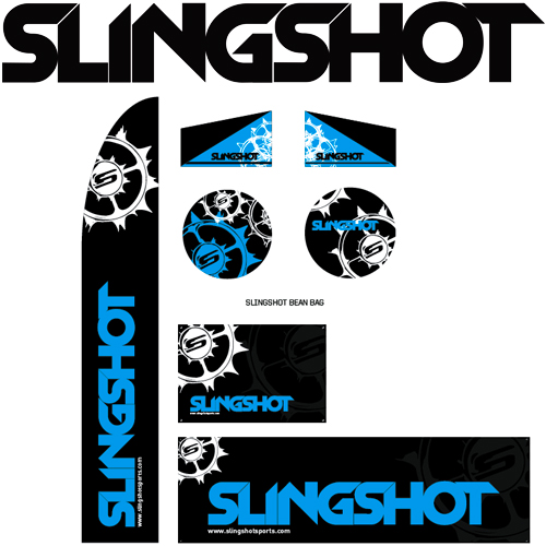 Slingshot 6" Die-Cut SPIKY Ball Sticker (pkg of 25)
