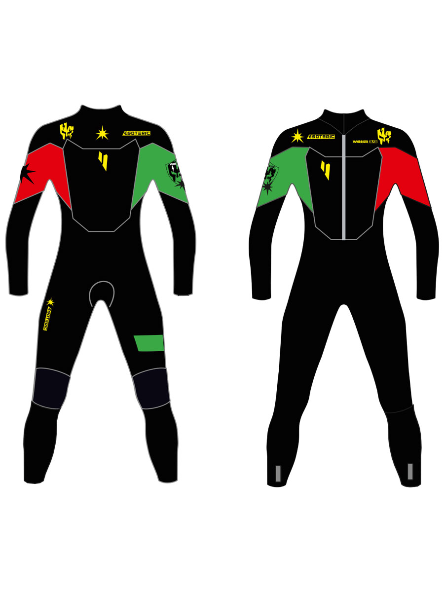 Гидрокостюм Esoteric Warrior II 3/2  Green/Red