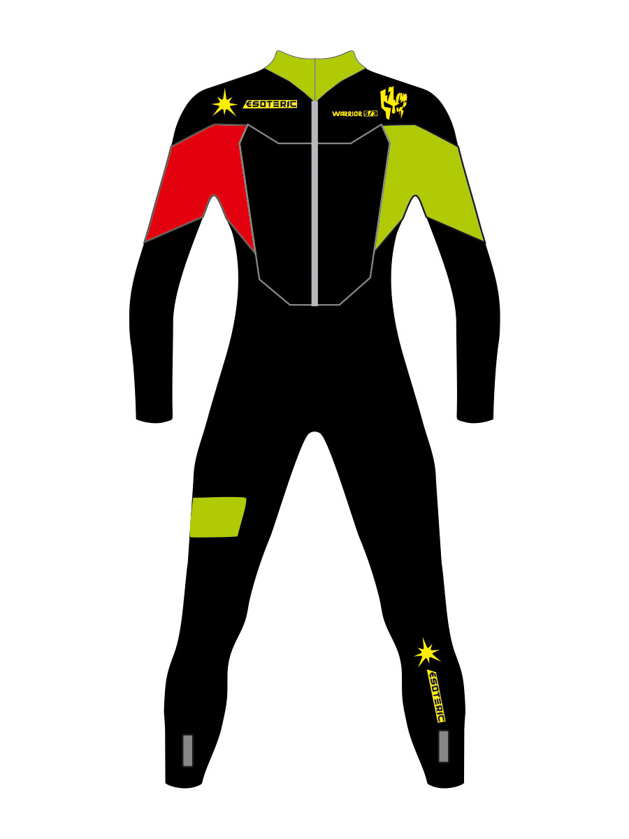 Гидрокостюм Esoteric Warrior Thermo 5/3  Lime/Red