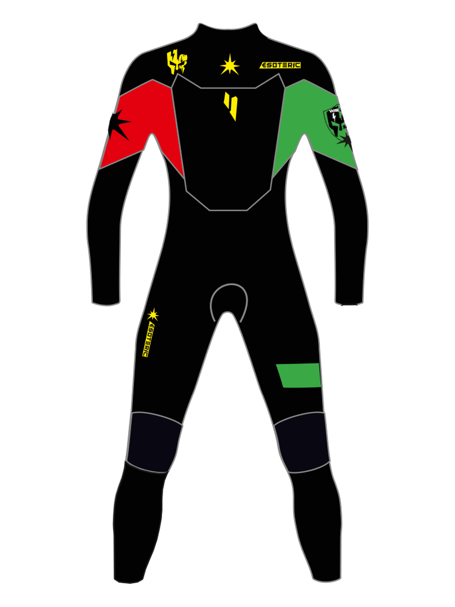 Гидрокостюм Esoteric Warrior II 3/2  Green/Red